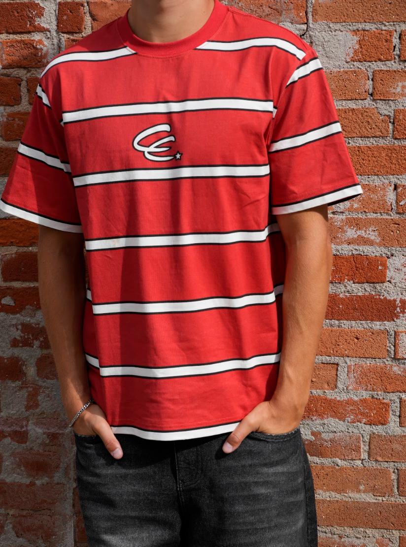RED STRIPED TEE